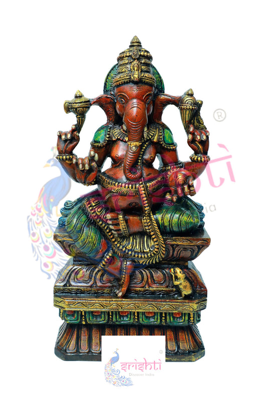 Wooden Ganesha  - 24 Inches