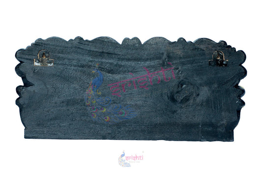 Wooden Shankh Chakara Wall Hanging-11 Inches