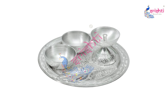 German Silver Haldi Mehandi Shaadi Set-7 Inches