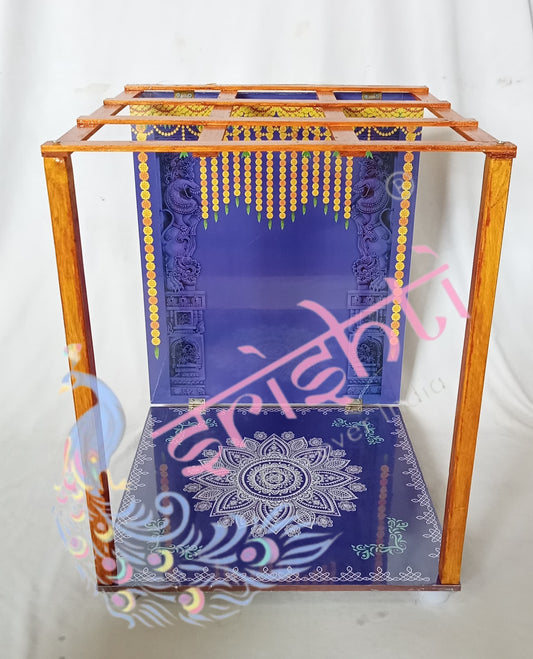 Dismantable Wooden Palavelli Set-Violet 19.5 Inches