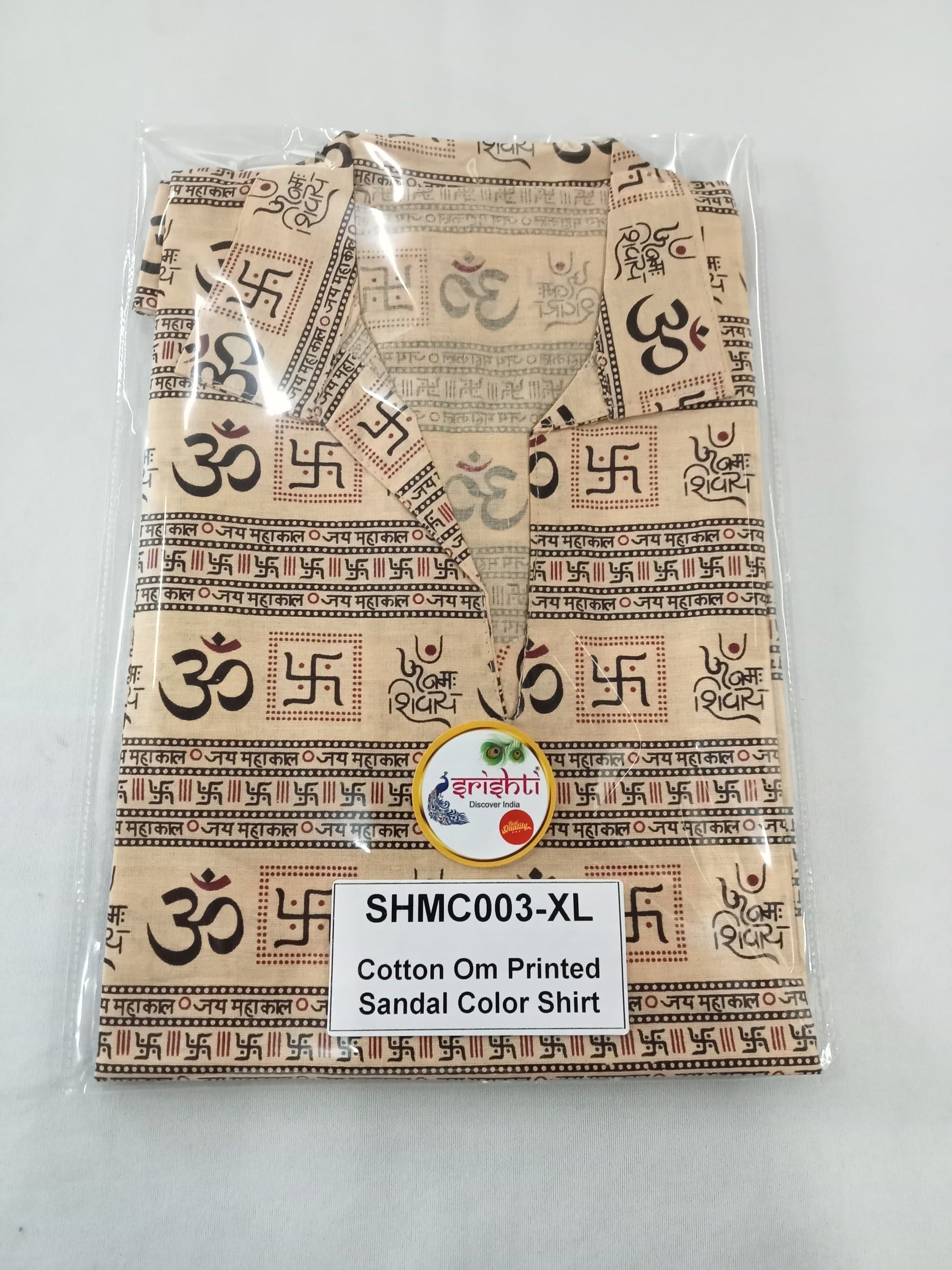 Cotton Om Printed Sandal Color Shirt