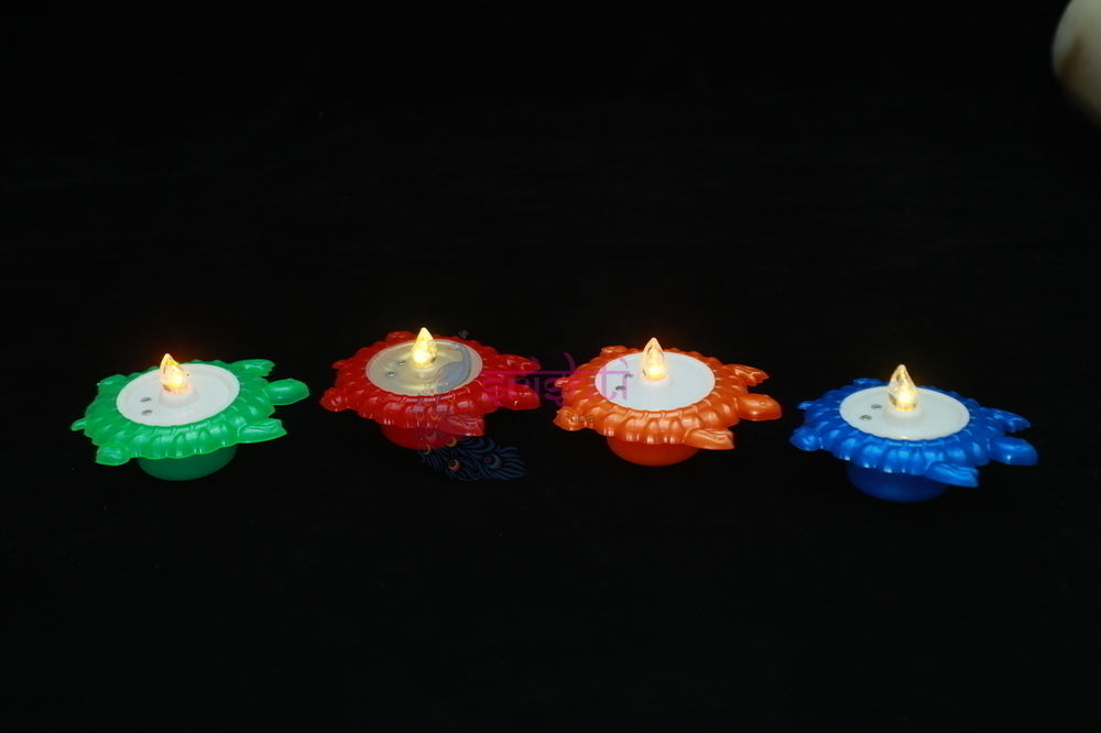 Assorted Color Electric Agal Diya (Tortoise Model)