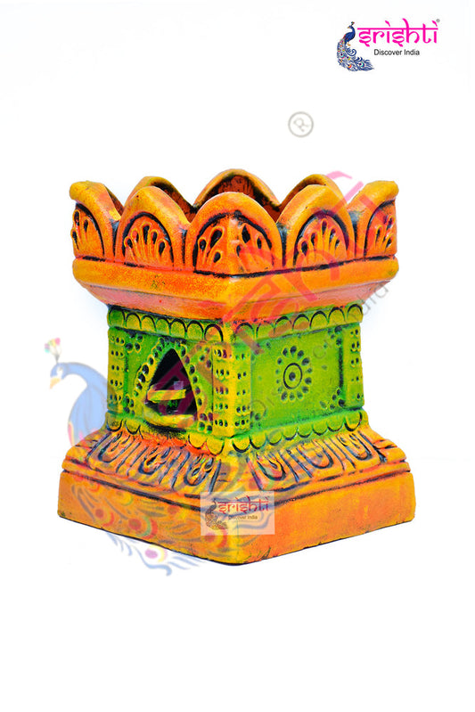 Clay Decor Tulsi Pot-9 Inches-M01