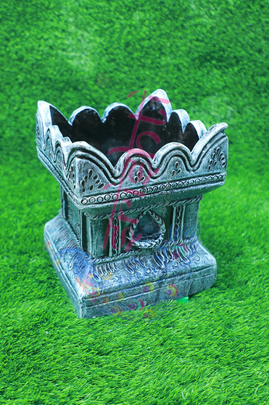 Clay Decor Tulasi Pot (Stone Color)-10 Inches