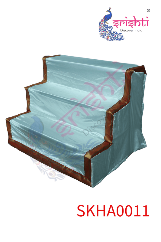 Golu stand Cover-3 Step - Creame-Art Silk