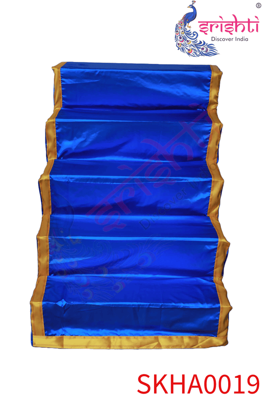 Golu stand Cover-5 Step -Blue-Art Silk