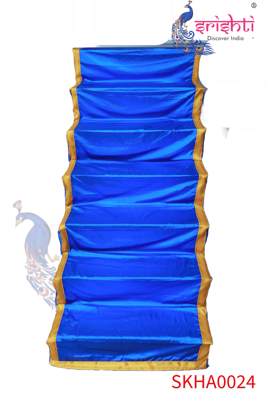 Golu stand Cover-7 Step -Blue-Art Silk
