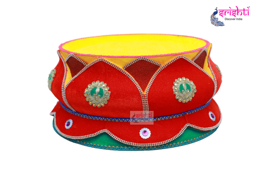 Lotus Simhasanam (Red with Yellow)