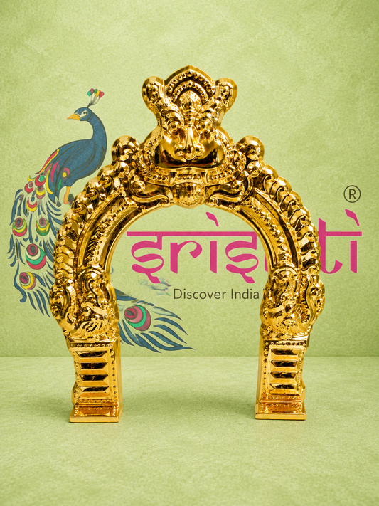 Brass Thiruvachi/ Prabhavalli (Gold Polish)-10 Inches