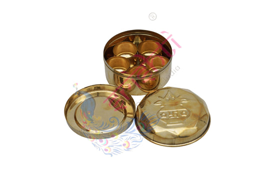 Brass Spices Storage Box-3 Inches