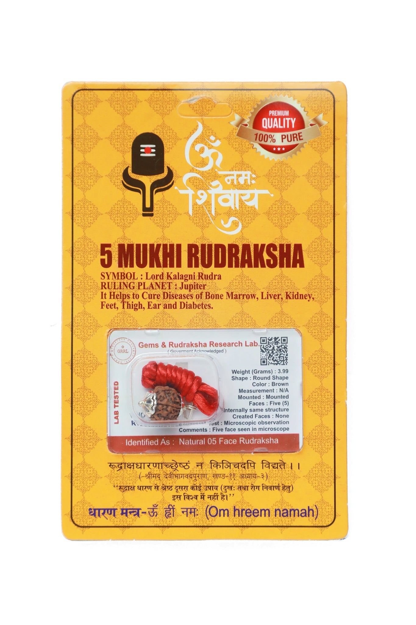 Rudraksha Pendant-5 Face