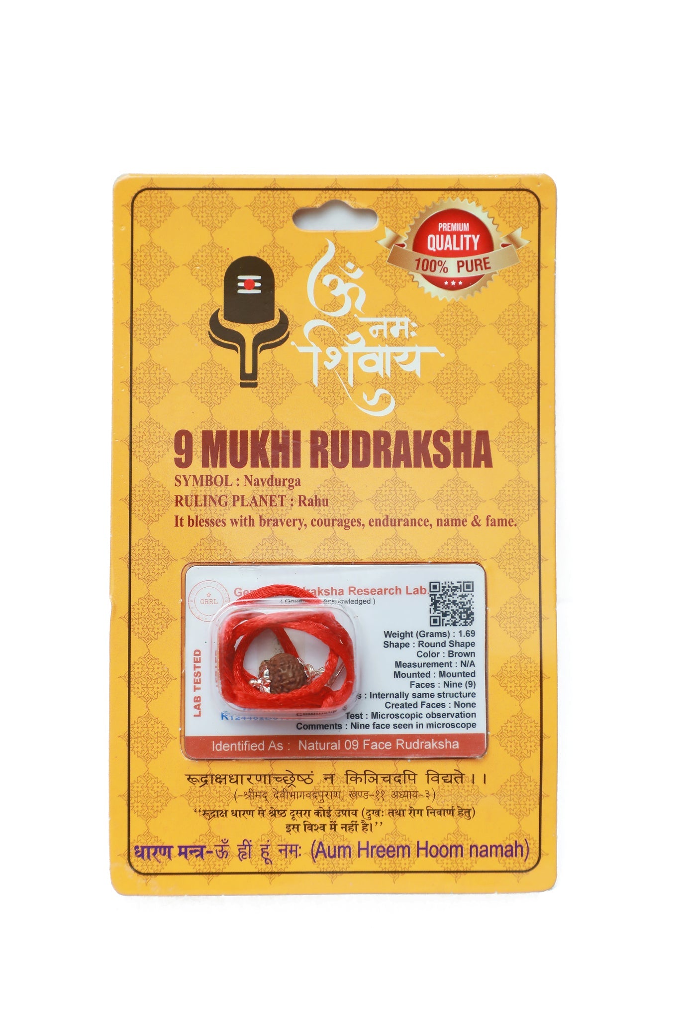 Rudraksha Pendant-9 Face