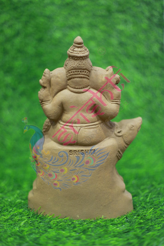 Clay Mooshiga Ganesha Brown-10 Inches