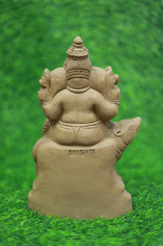 Clay Mooshiga Ganesha Brown-10 Inches