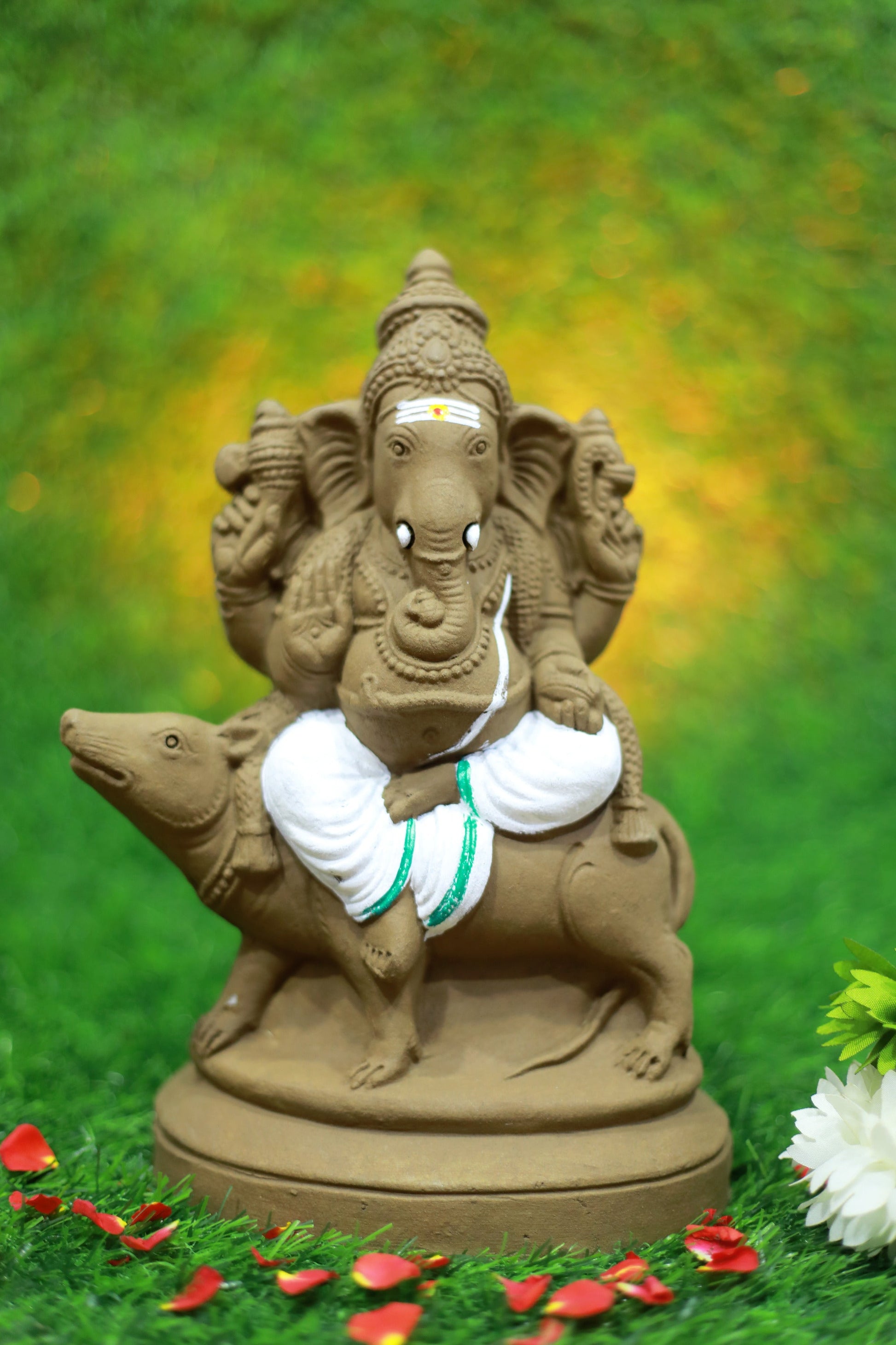 Clay Mooshiga Ganesha Brown-10 Inches