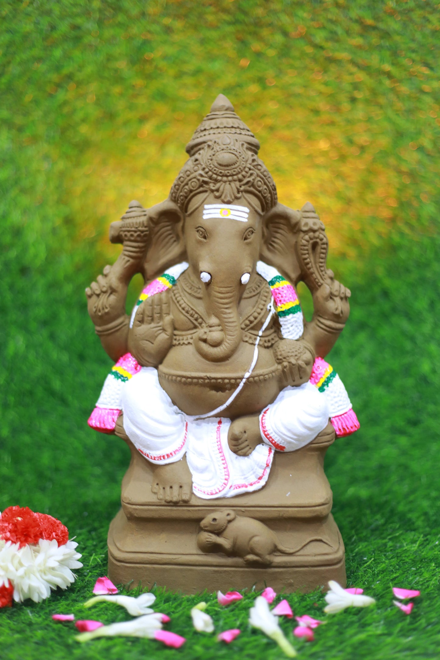 Clay Ganesha-15.5 Inches