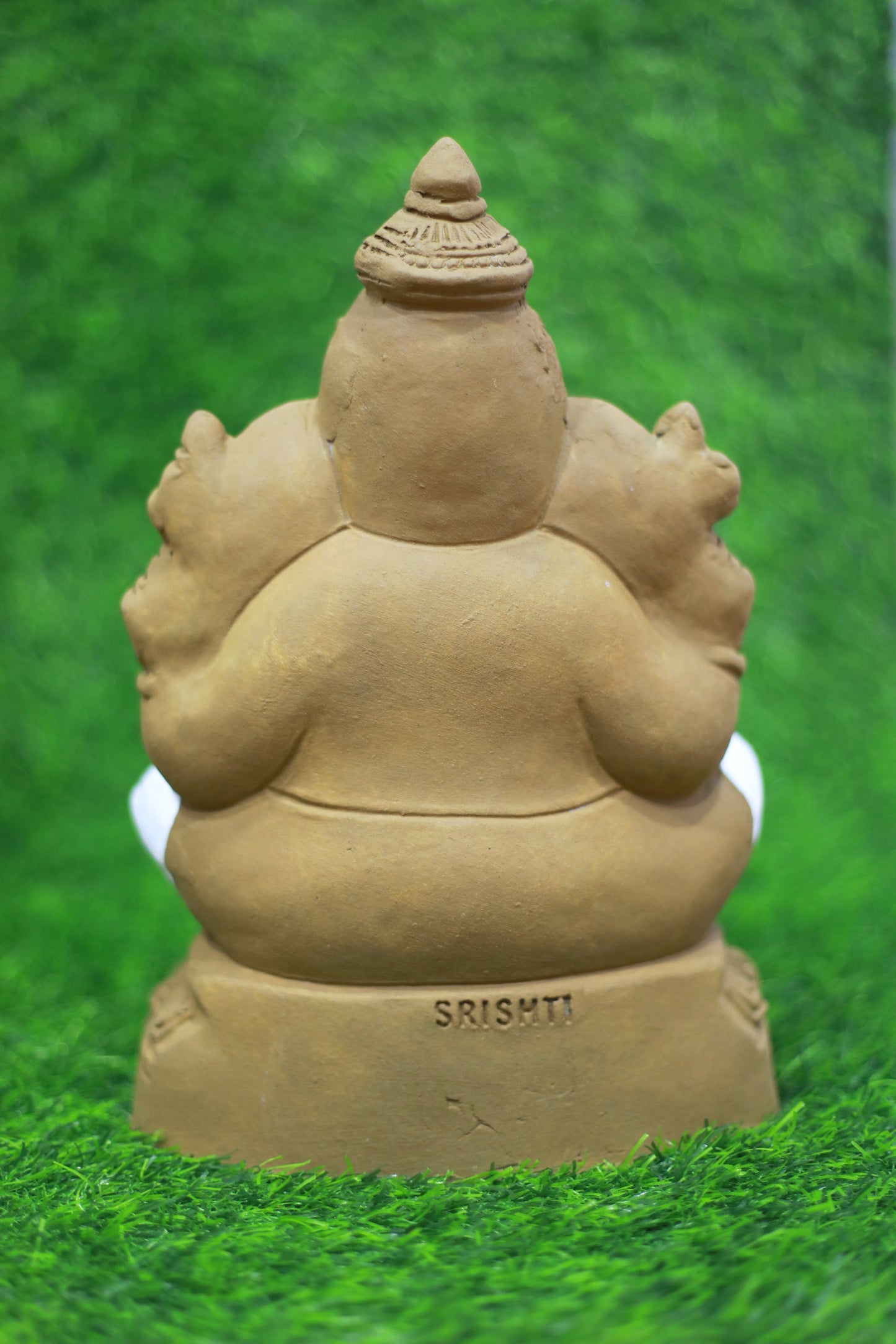 Clay Lotus Ganesha-11 Inches