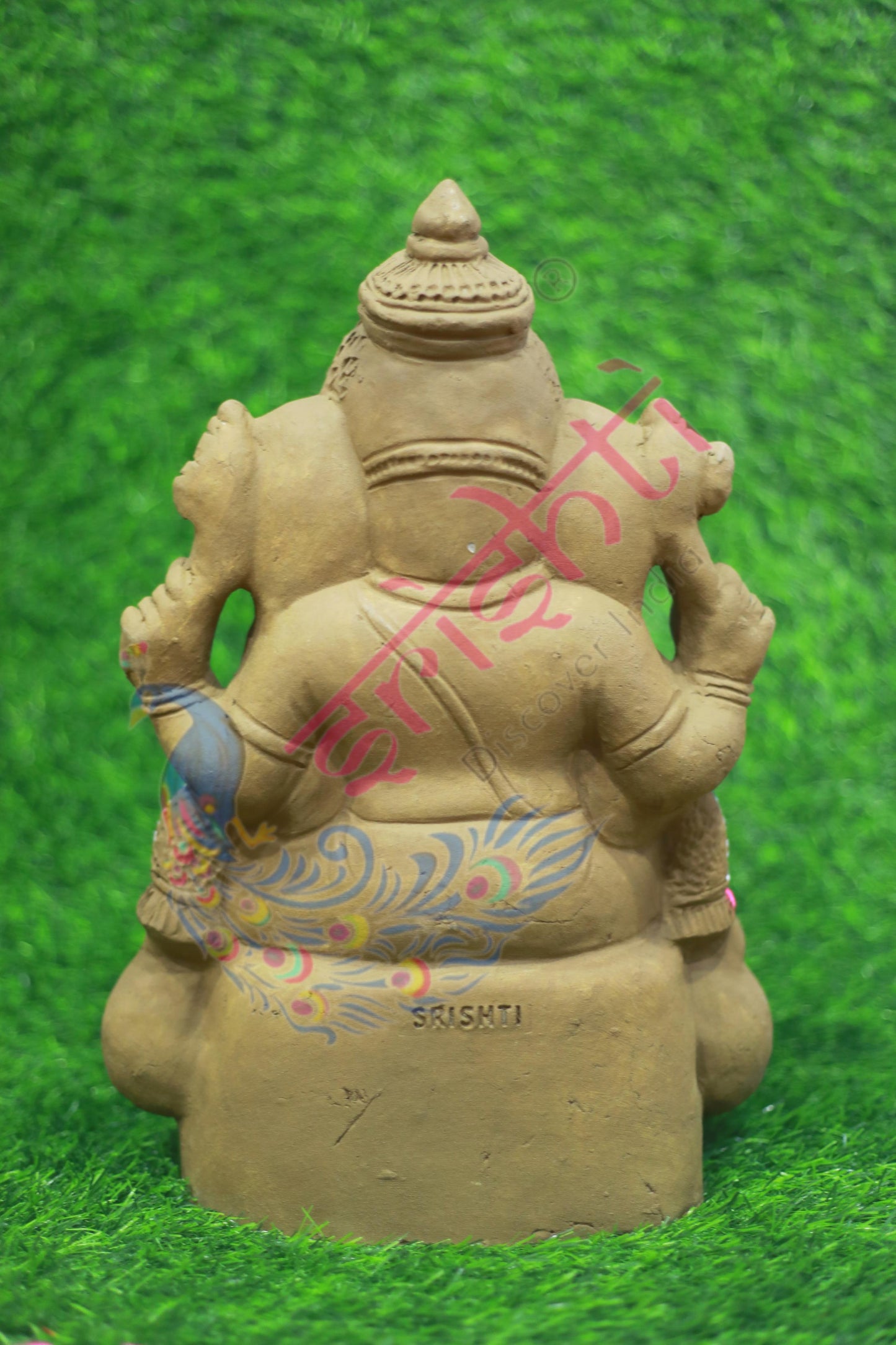 Clay Ganesha Assorted Color-14 Inches