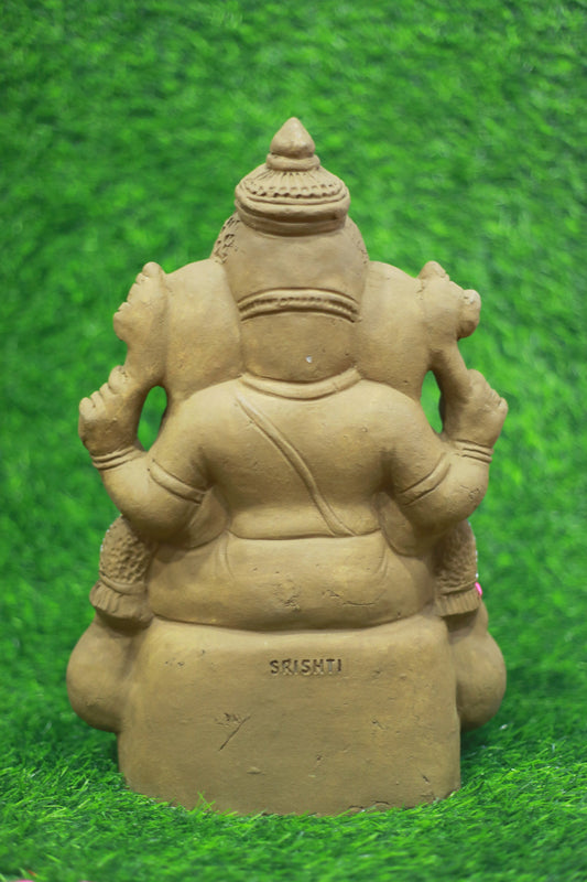 Clay Ganesha Assorted Color-14 Inches