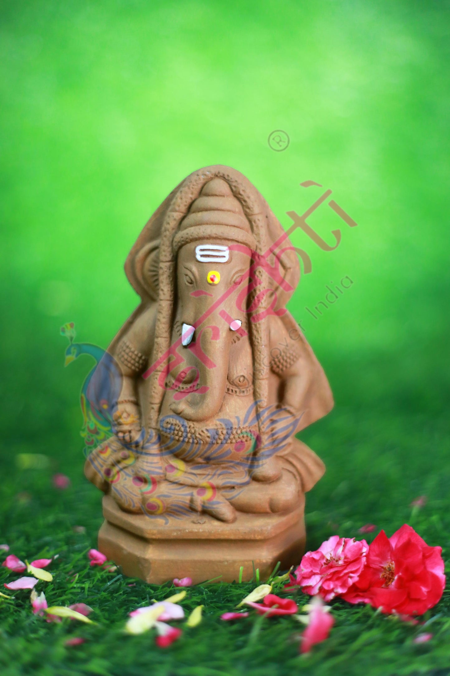 Clay Pillayar Patti Ganesha-6.5 Inches