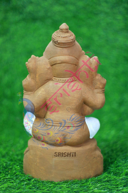 Clay Edampuri Ganesha-11 Inches