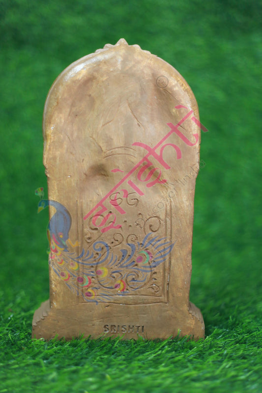 Clay Valampuri Arch Ganesha Gold-11 Inches
