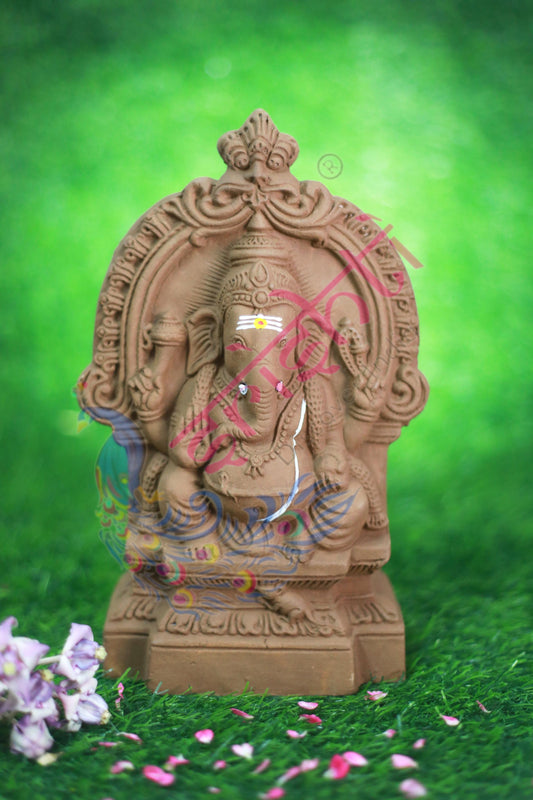 Clay Arch Ganesha-10 Inches