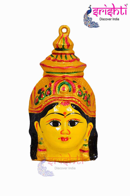 Varalakshmi Goddess Yellow Face-6 Inches