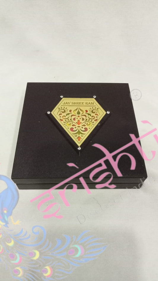 Jay Shree Ram With Charan Paduka Photo Frame Box