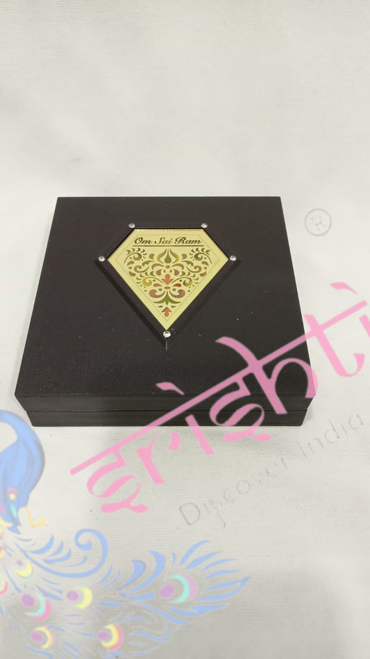 Sai Baba With Charan Paduka Photo Frame Box-M01