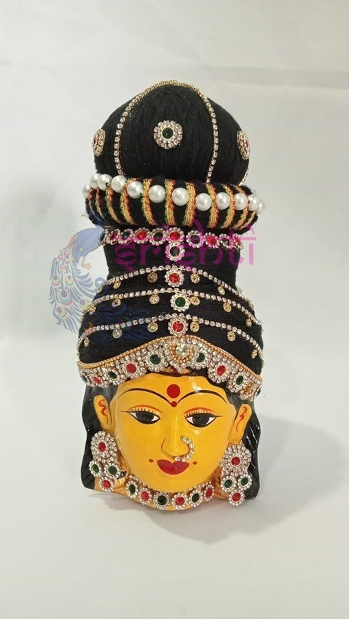 Decorative Varalakshmi Goddess Yellow Face-9 Inches