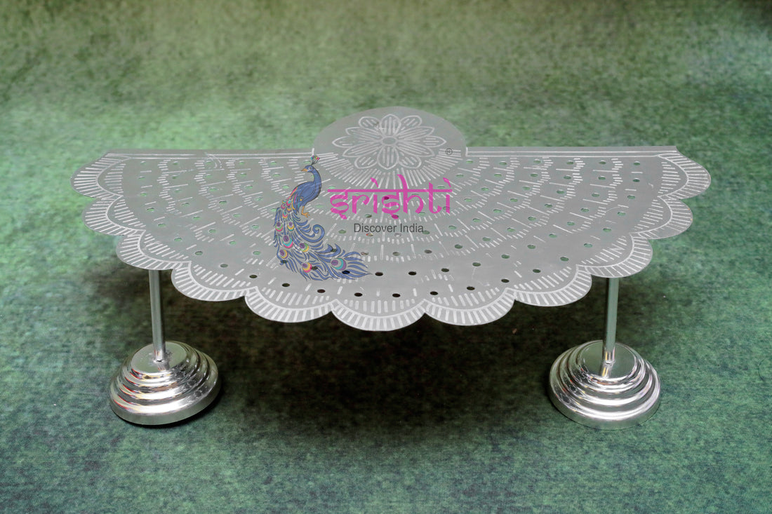 Archana Flower Stand - Lakshmi Ashtotaram Metal Plated-3 Inches