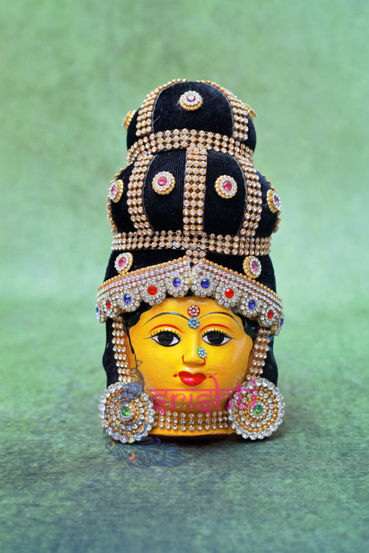 Varalakshmi Goddess Face with Stone Work-8 Inches
