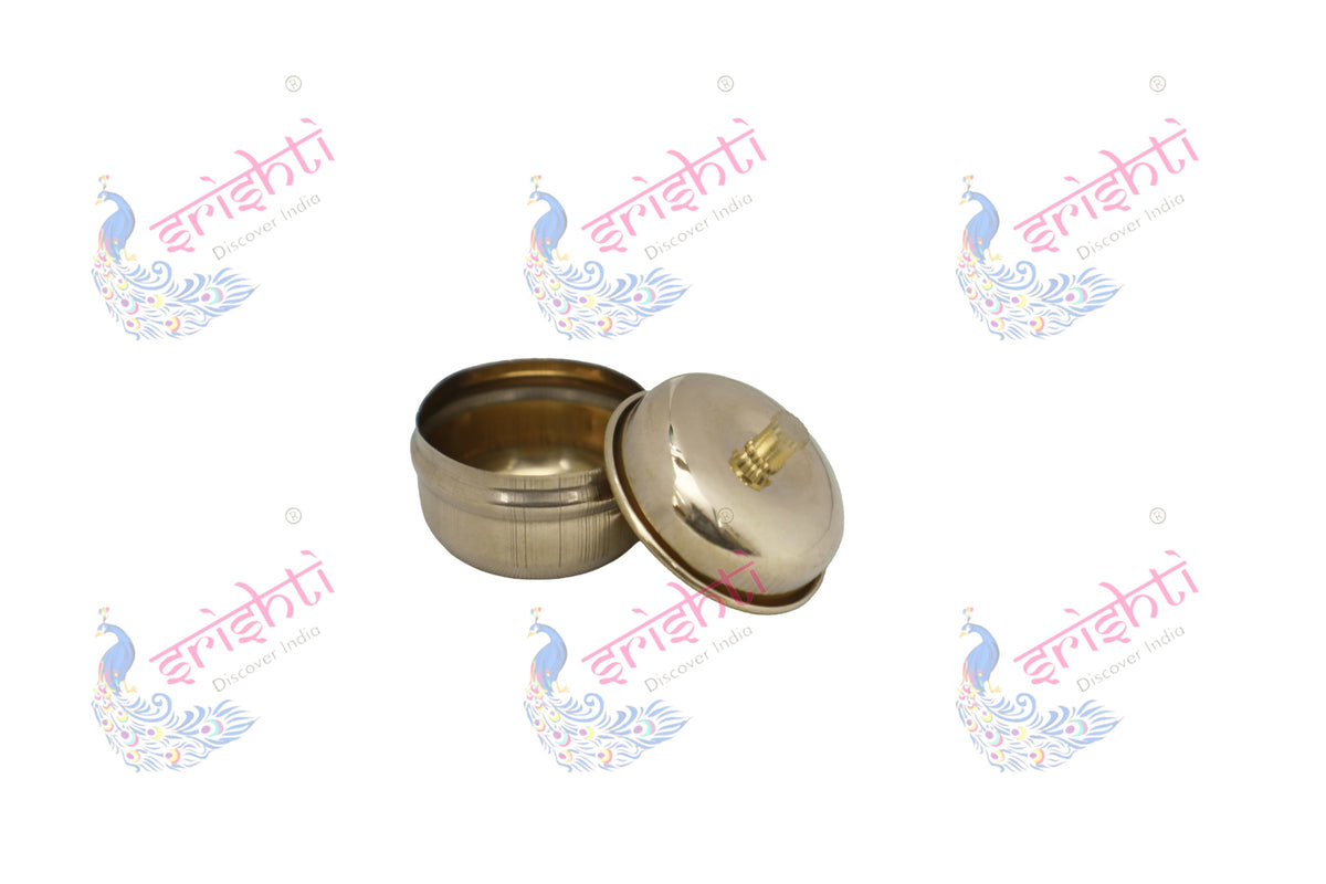 Brass Kumkum Container-1.25 Inches