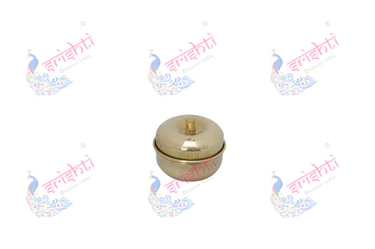 Brass Kumkum Container-1.5 Inches-m01