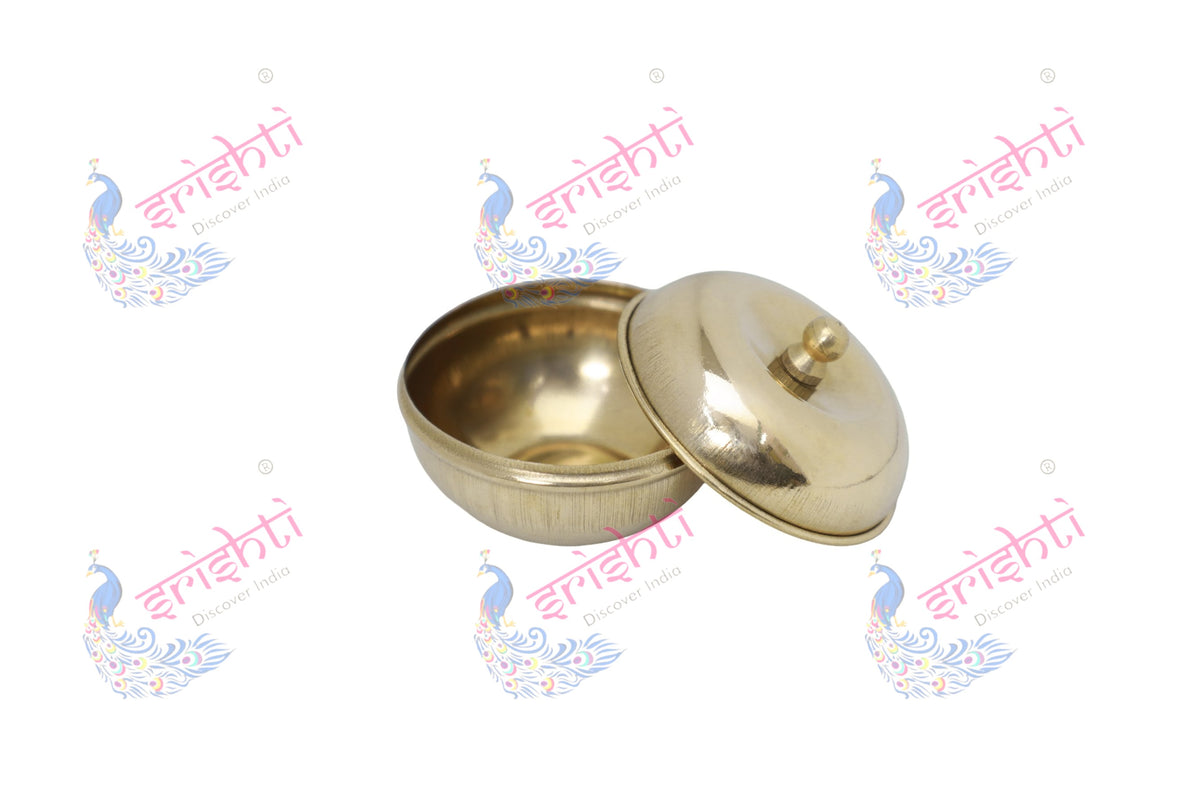 Brass Kumkum Container-1.75 Inches