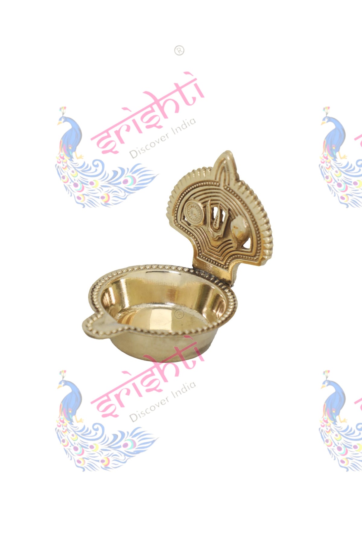 Brass Thirunamam Diya-3 Inches-m01