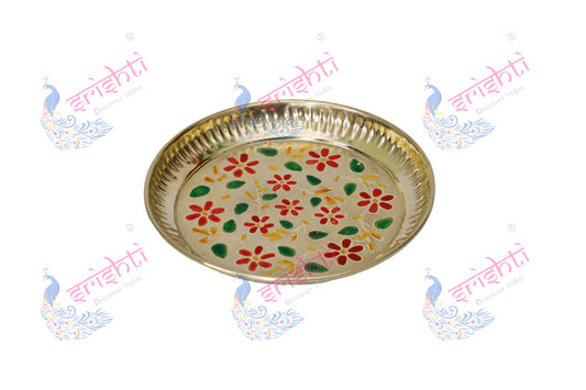 Brass Flower plate/thali-6 Inches