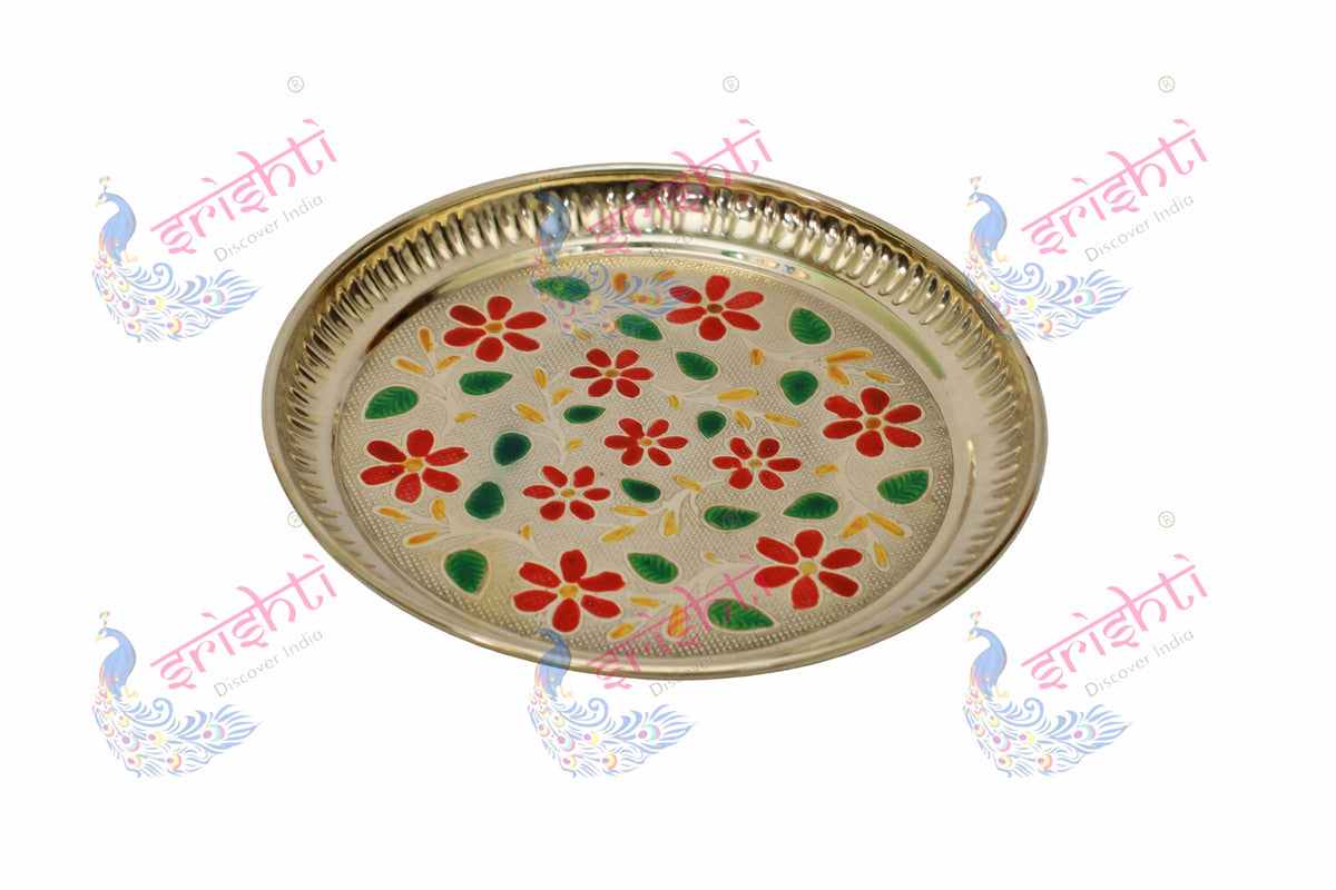 Brass Flower plate/thali-7 Inches