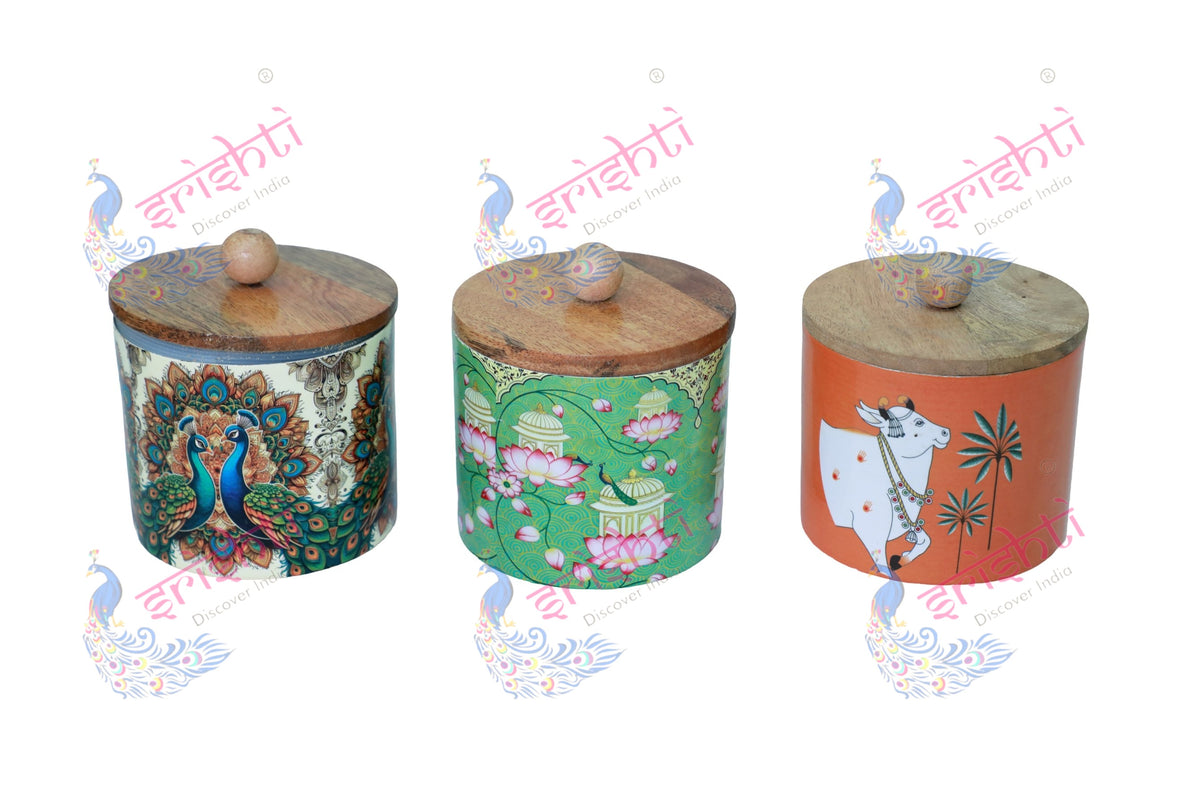 Assorted Design Steel Return Gift Box-4 Inches