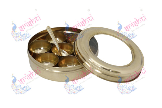 Brass Spices Storage Box-5.25 Inches