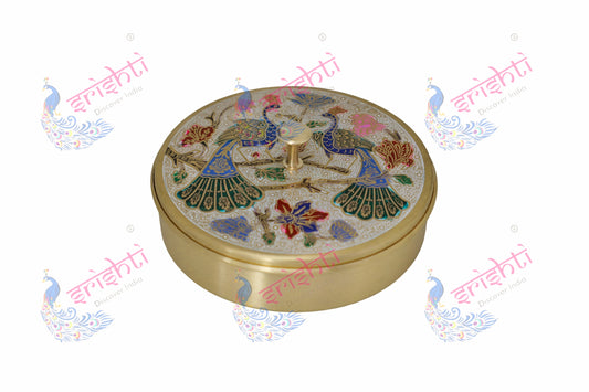 Brass Spices Storage Box-5 Inches