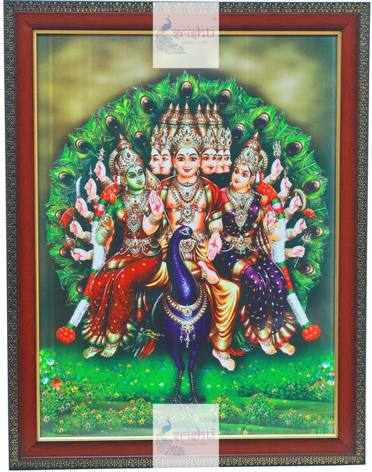 Arumuga Murugar Valli Deivanai Photo (14.5 x 18.5 Inches)