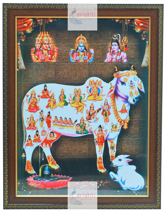 Kamadhenu Photo (14.5 x 18.5 Inches)