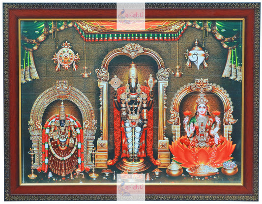 Perumal Thayar with Lakshmi Photo 18.5 X 14.5 Inches