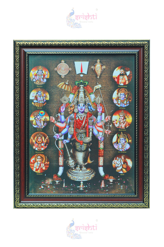 Dasavathara Perumal Photo (14.5 X 18.5 Inches)