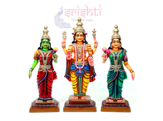 Murugar Valli Deivanai Set-21 Inches-Paper Mache