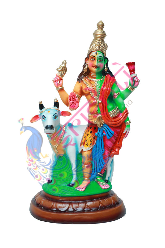 Arthanadheshwarar With Rishabam-19 Inches-Paper Mache