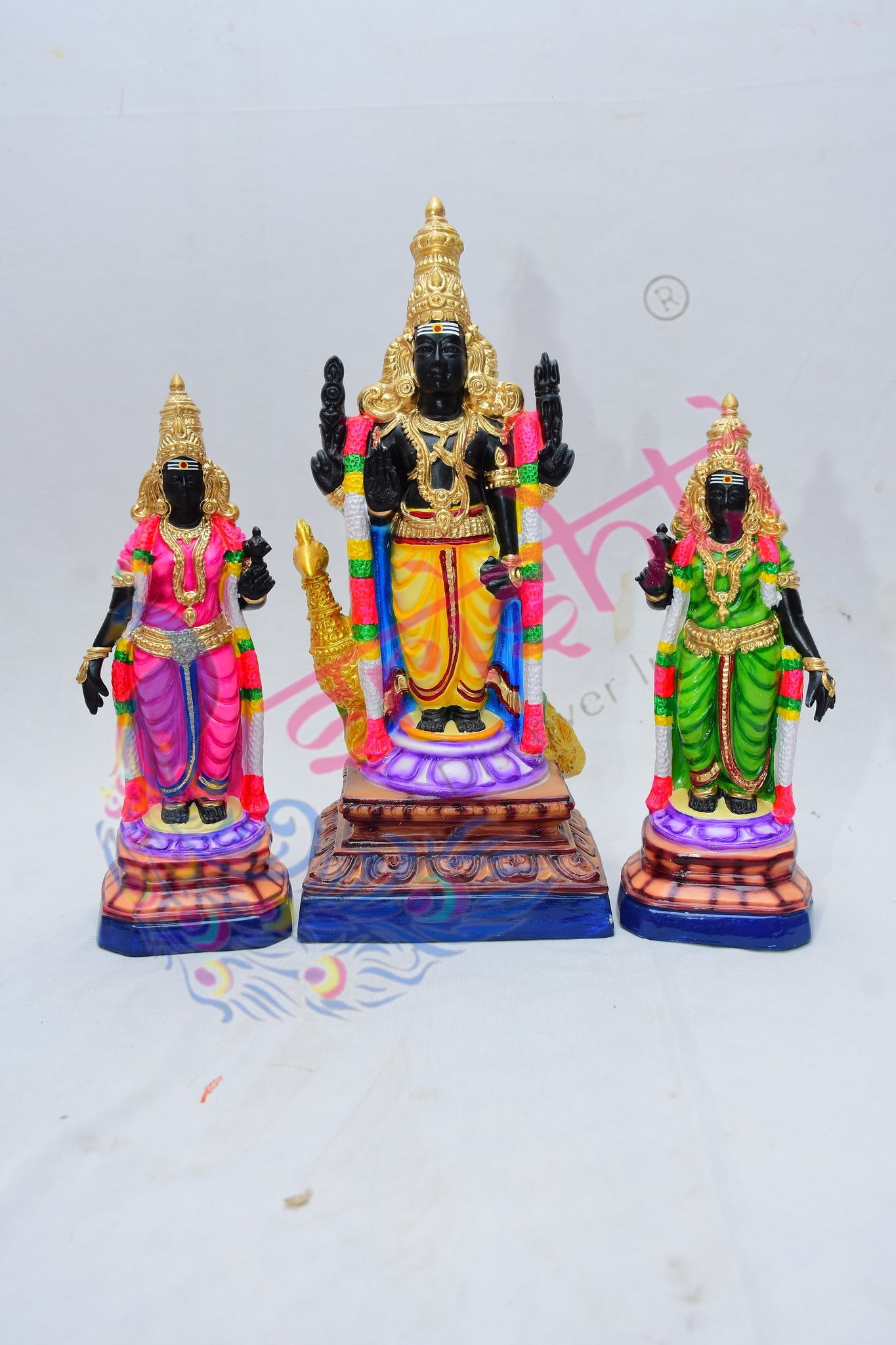 Murugar Valli Deivanai Set-15 Inches-Paper Mache