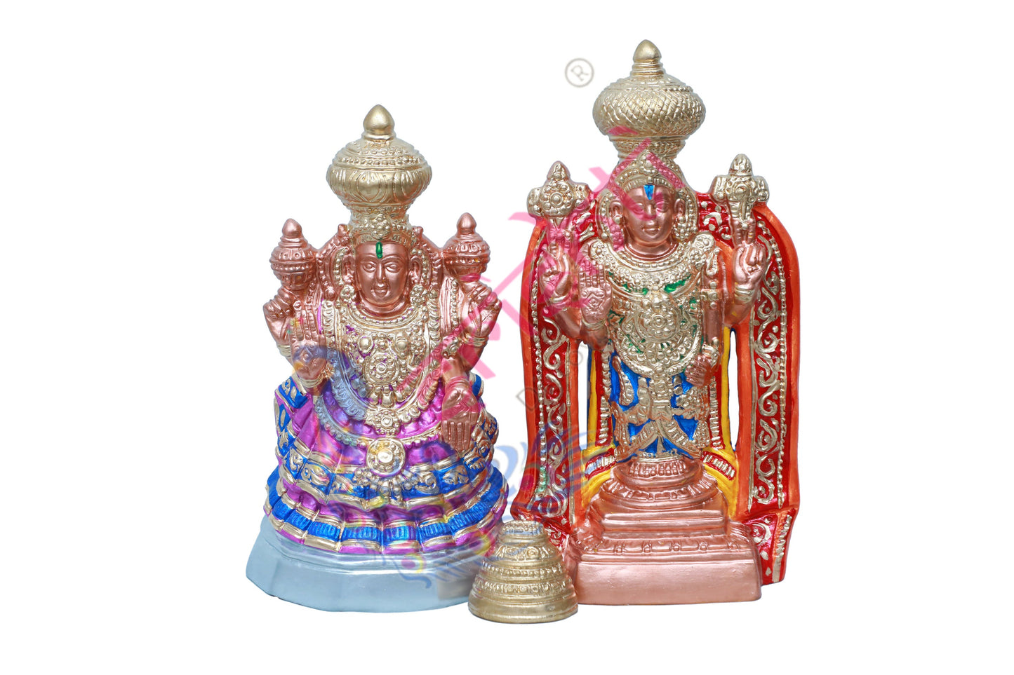 Kanchi Vilakoli Perumal Set-16.5 Inches-Paper Mache